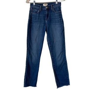 L'Agence Blue Sada Cropped Slim Ankle Fray Jeans Women’s Size 24 - 25” Inseam